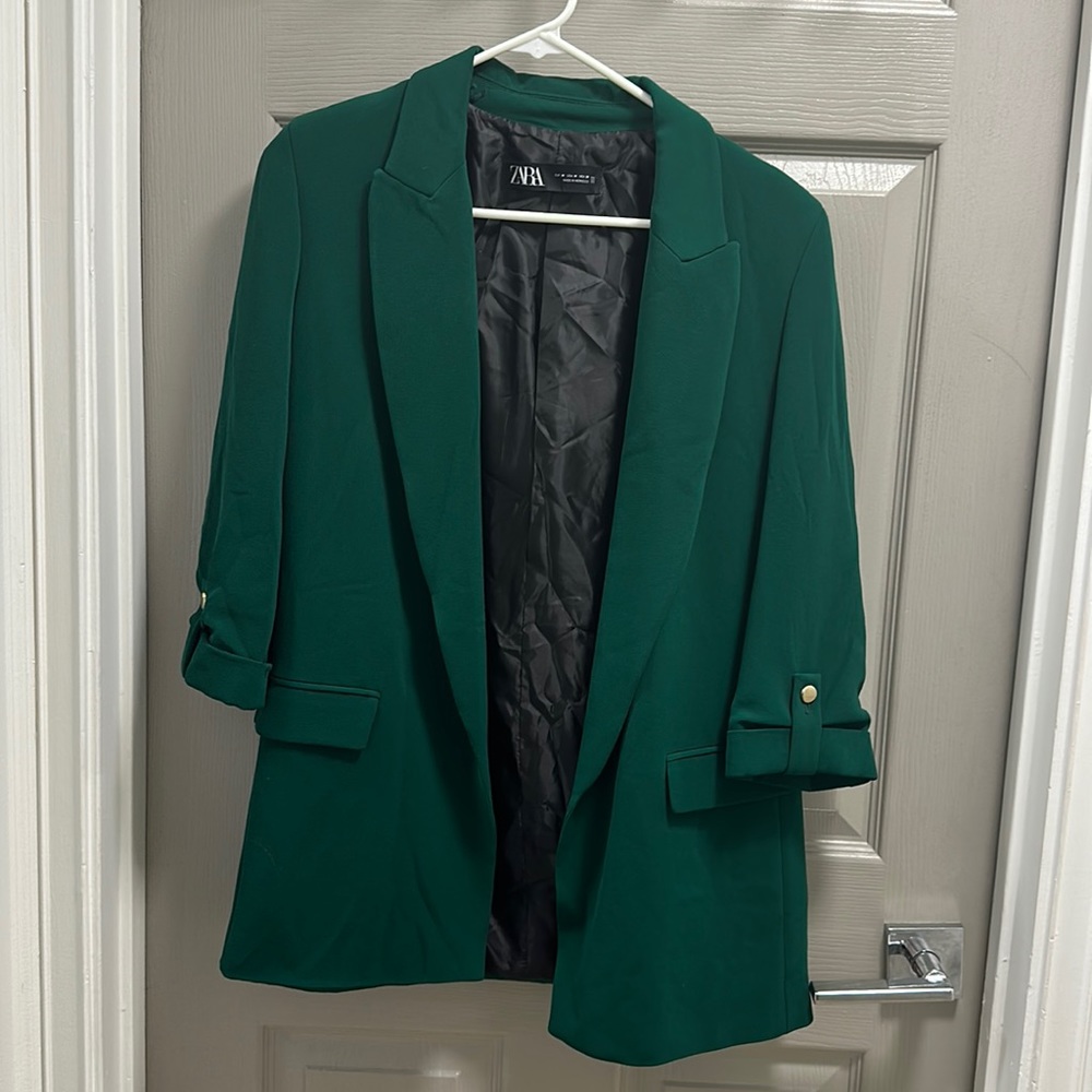 Zara hunter green blazer